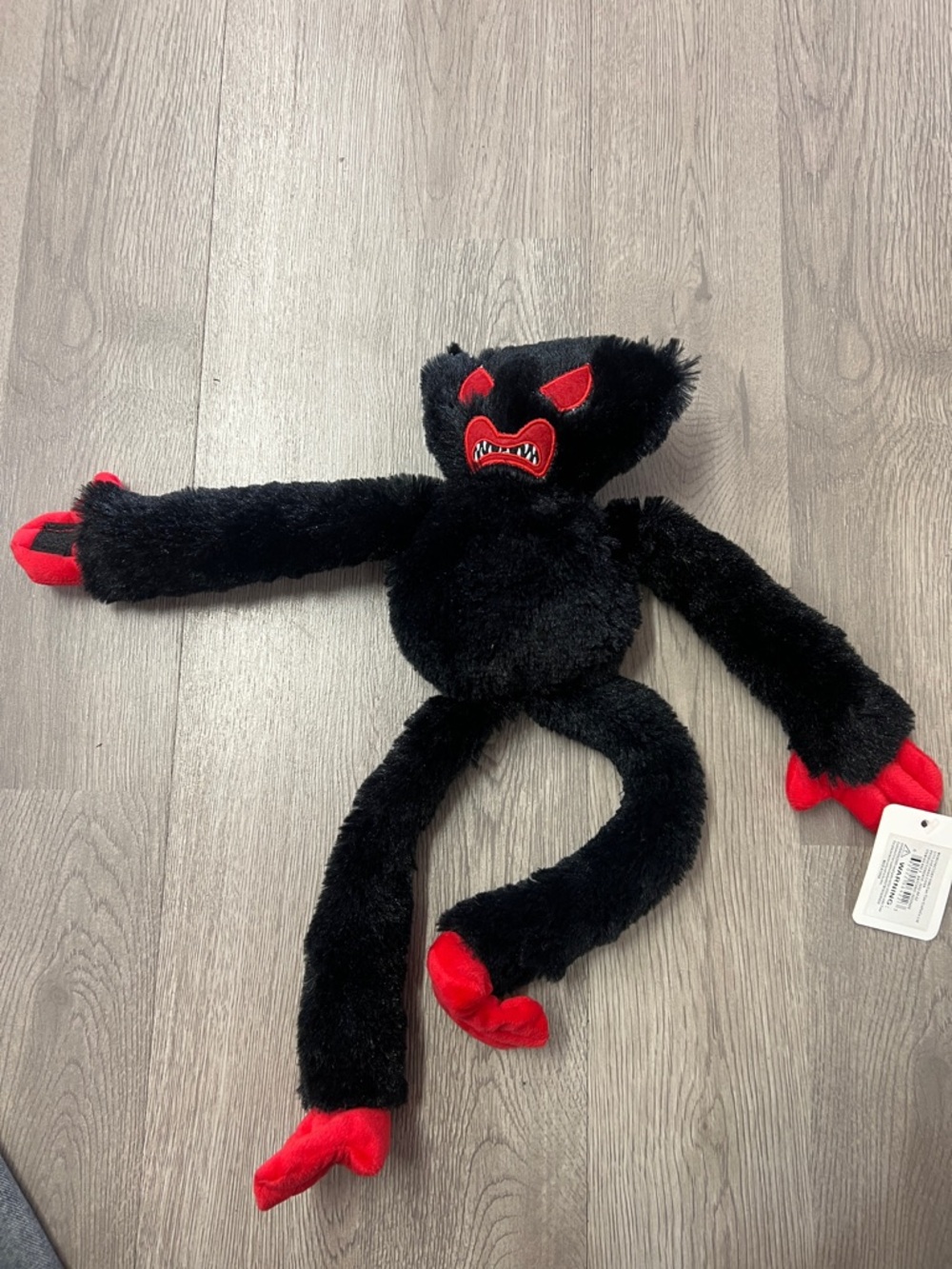 Black & Red Plush Monster Toy